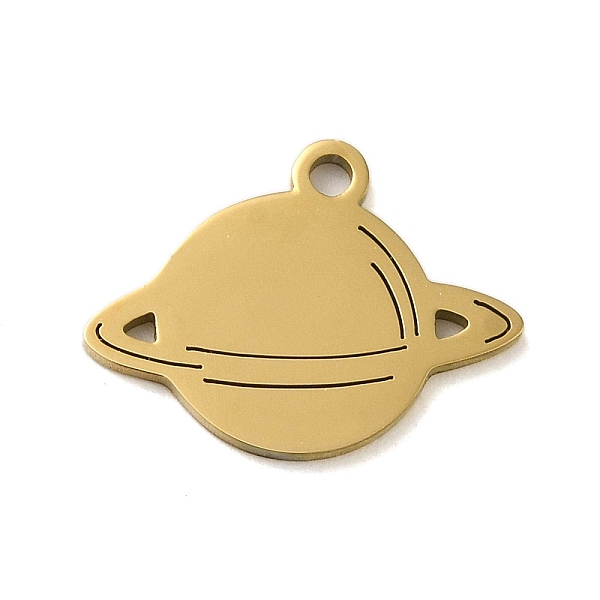 

PandaHall 304 Stainless Steel Pendants, Laser Cut, Real 18K Gold Plated, Planet, 12.5x16x1mm, Hole: 1mm 304 Stainless Steel Planet