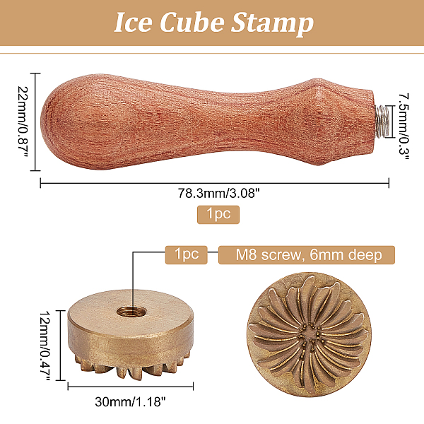 

PandaHall Olycraft 1Pc Brass Stamp Head, 1Pc Pear Wood Handle and 1Pc Rectangle Velvet Pouches, For Wax Seal Stamp, Fireworks Pattern, Stamp...