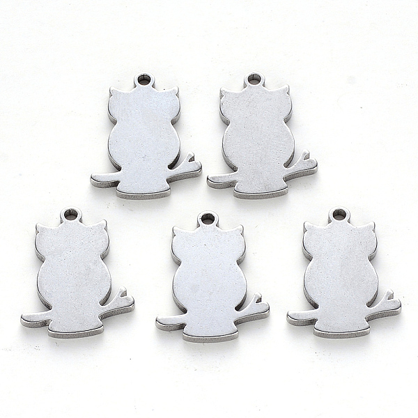 

PandaHall 201 Stainless Steel Pendants, Laser Cut, Blank Stamping Tag, Owl, Stainless Steel Color, 17x14x1mm, Hole: 1.5mm 201 Stainless...
