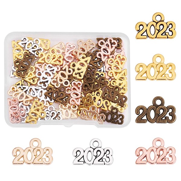 PandaHall 150 Pieces 2023 Year Charms for Graduation Tassel Graduation Charm Pendant Mixed Color for Jewelry Necklace Bracelet Earring...