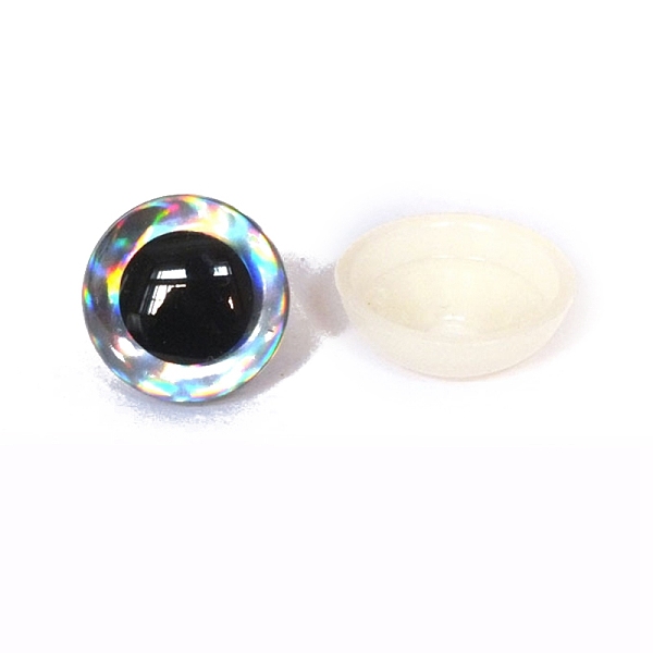 

PandaHall Half Round ABS Plastic Doll Craft Eyes, Safety Eyes, with Spacer, Silver, 20mm ABS Plastic Half Round Silver