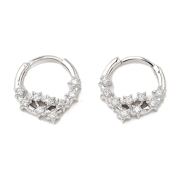 

PandaHall Star Brass Micro Pave Cubic Zirconia Hoop Earrings, Long-Lasting Plated, Lead Free & Cadmium Free, Platinum, 15x3mm Cubic Zirconia...