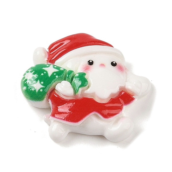 

PandaHall Christmas Rabbit Theme Opaque Resin Decoden Cabochons, Santa Claus, 23x25.5x6.5mm Resin Santa Claus White