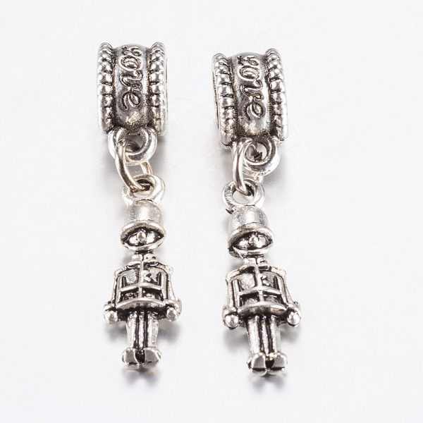 

PandaHall Tibetan Style Alloy European Dangle Charms, Large Hole Pendants, Soldier, Antique Silver, 28mm, Pendant: 18x6x3.5mm, Hole: 4.5mm...
