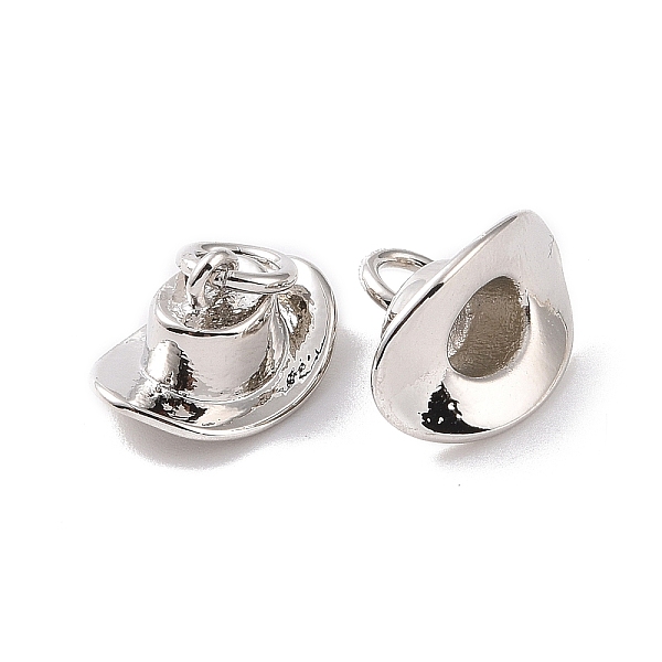

PandaHall Rack Plating Brass Charms, with Jump Ring, Long-Lasting Plated, Cadmium Free & Lead Free, Hat, Platinum, 6.5x12x8mm, Hole: 3mm...