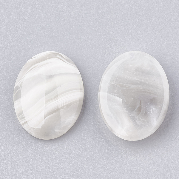 

PandaHall Resin Cabochons, Oval, WhiteSmoke, 20x15x5mm Resin Oval White