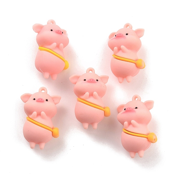 

PandaHall PVC Pendants, for DIY Keychain Making, Pig with Bag, Pink, 44x28x21mm, Hole: 2.5mm PVC Pig Pink