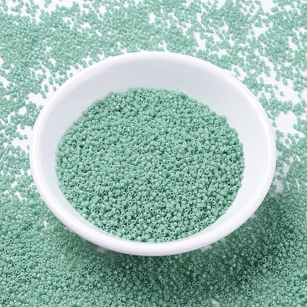 

PandaHall MIYUKI Delica Beads, Cylinder, Japanese Seed Beads, 11/0, (DB2125) Duracoat Dyed Opaque Sea Opal, 1.3x1.6mm, Hole: 0.8mm, about..., Green