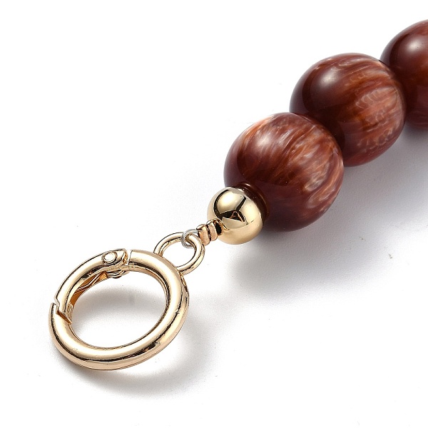

PandaHall Bag Extender Chain, with ABS Plastic Beads and Light Gold Alloy Spring Gate Rings, for Bag Strap Extender Replacement, Sienna..., Brown