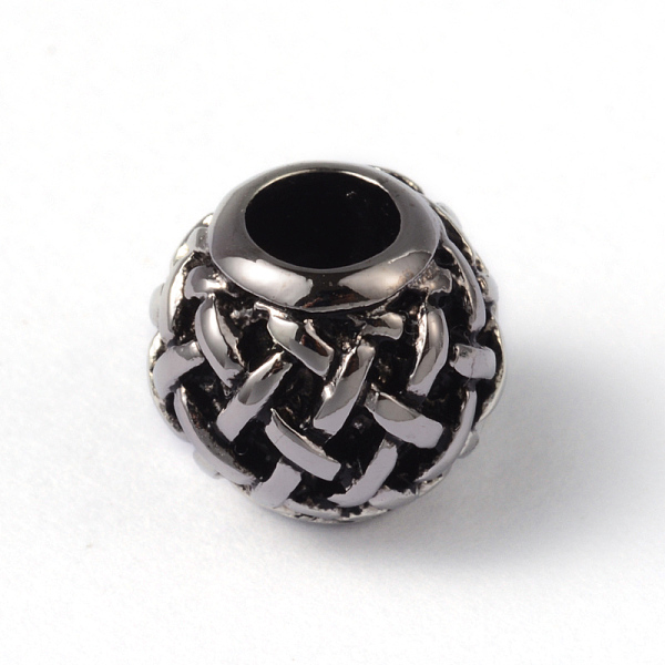 

PandaHall Round 316 Surgical Stainless Steel European Beads, Large Hole Beads, Antique Silver, 12x10mm, Hole: 4.5mm 316 Surgical Stainless...