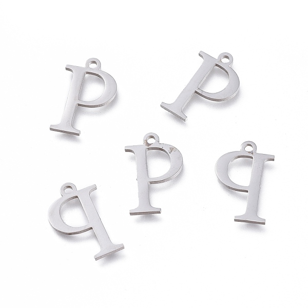

PandaHall 304 Stainless Steel Charms, Greek Alphabet, Stainless Steel Color, Letter.R, 14x9x1mm, Hole: 1.2mm 304 Stainless Steel Letter R
