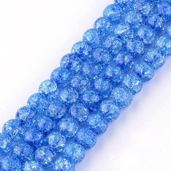 

PandaHall Synthetic Crackle Quartz Beads Strands, Round, Dyed, Dodger Blue, 8mm, Hole: 1mm, about 50pcs/strand, 15.7 inch Crackle Quartz...