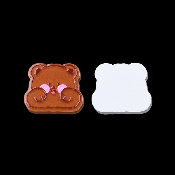 

PandaHall Printed Acrylic Cabochons, Bear, Silver, 23x27.5x2mm Acrylic Bear Silver