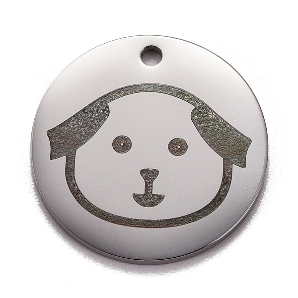 

PandaHall Stainless Steel Pendants, Manual Polishing, Flat Round with Dog, Stainless Steel Color, 20x1.4mm, Hole: 1.6mm Stainless Steel Flat...