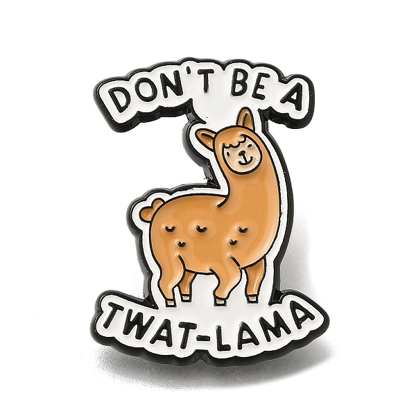 

PandaHall Animal Safety Don't be a Twat-lama Enamel Pins, Black Alloy Badge for Suit Shirt Collar, Men/Women, Alpaca, 30.5x23.5x1.5mm...