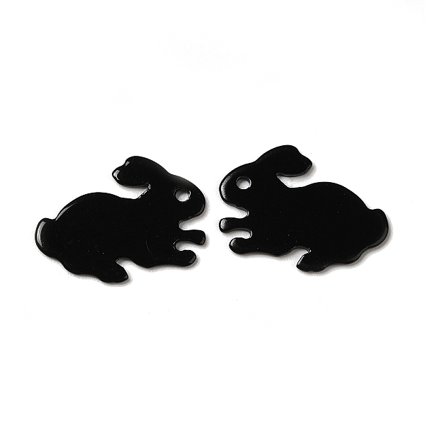 

PandaHall Spray Painted 201 Stainless Steel Charms, Rabbit Charm, Black, 11x16x0.5mm, Hole: 1mm 201 Stainless Steel Rabbit Black