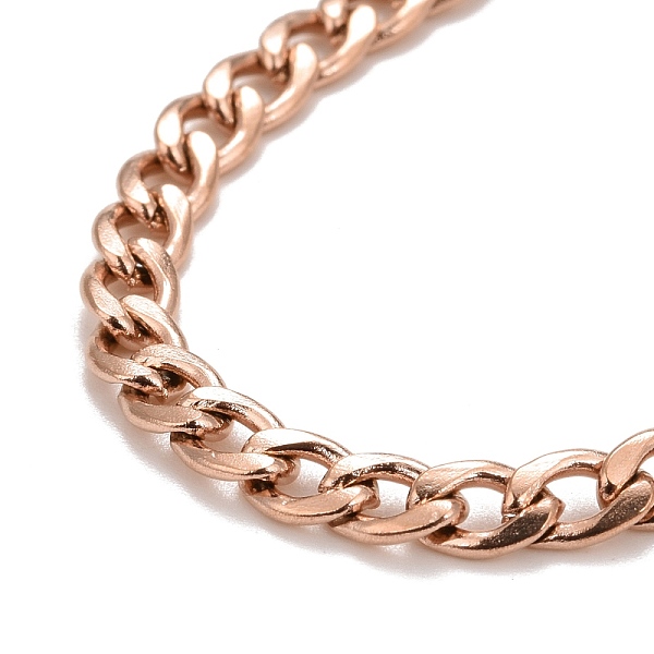 

PandaHall Ion Plating(IP) 304 Stainless Steel Chain Necklaces, Rose Gold, 19.72 inch(50.1cm) 304 Stainless Steel