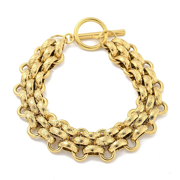 

PandaHall 304 Stainless Steel Link Chain Bracelets, with Toggle Clasps, Golden, 8 inch(20.3cm) 304 Stainless Steel