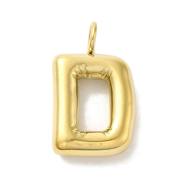 

PandaHall 304 Stainless Steel Pendants, Real 14K Gold Plated, Balloon Letter Charms, Bubble Puff Initial Charms, Letter D, 24x14.5x5mm, Hole...