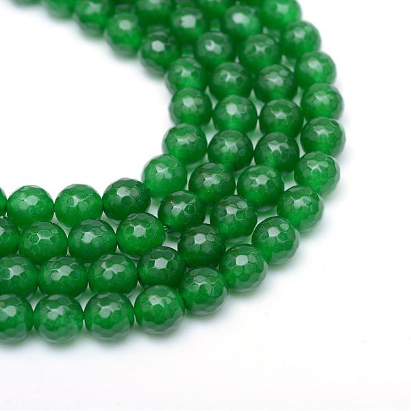 

PandaHall Natural White Jade Bead Strands, Dyed, Faceted, Round, Green, 4~5mm, Hole: 1mm, about 90~91pcs/strand, 14.4 inch White Jade Round...