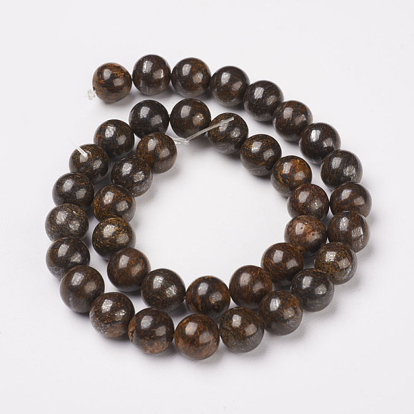 

PandaHall Natural Bronzite Beads Strands, Round, 8mm, Hole: 1mm, about 50pcs/strand, 15.7 inch(40cm) Bronzite Round