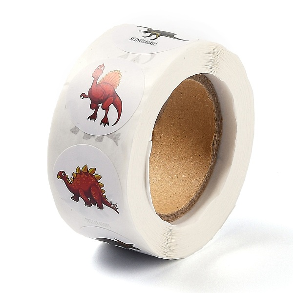 

PandaHall Self Adhesive Paper Stickers, Colorful Roll Sticker Labels, Gift Tag Stickers, Dinosaur Pattern, 2.5cm, about 500pcs/roll Paper...