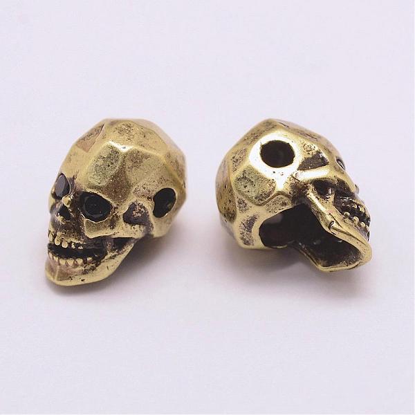 

PandaHall Brass Micro Pave Grade AAA Cubic Zirconia Beads, Long-Lasting Plated, Cadmium Free & Nickel Free & Lead Free, Skull, Antique...