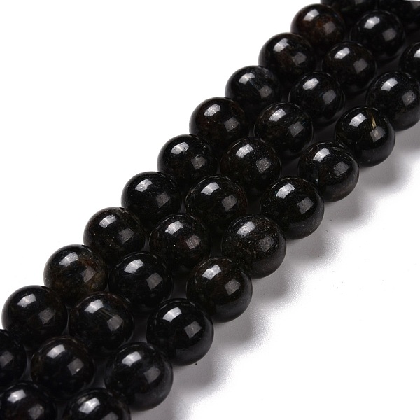 

PandaHall Natural Astrophyllite Beads Strands, Round, 10mm, Hole: 1mm, about 39pcs/strand, 15.16''(38.5cm) Natural Gemstone Round