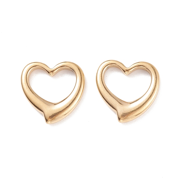 

PandaHall 304 Stainless Steel Linking Rings, Heart, Golden, 16.5x16.5x3mm 304 Stainless Steel Heart