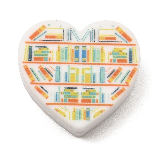 

PandaHall Heart Silicone Focal Beads, Chewing Beads For Teethers, DIY Nursing Necklaces Making, Book, 26x28x8mm, Hole: 2mm Silicone Book..., Multicolor
