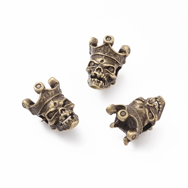 

PandaHall Tibetan Style Alloy Beads, Skull Head, Antique Bronze, 13x10.5x9.5mm, Hole: 3mm Alloy Skull