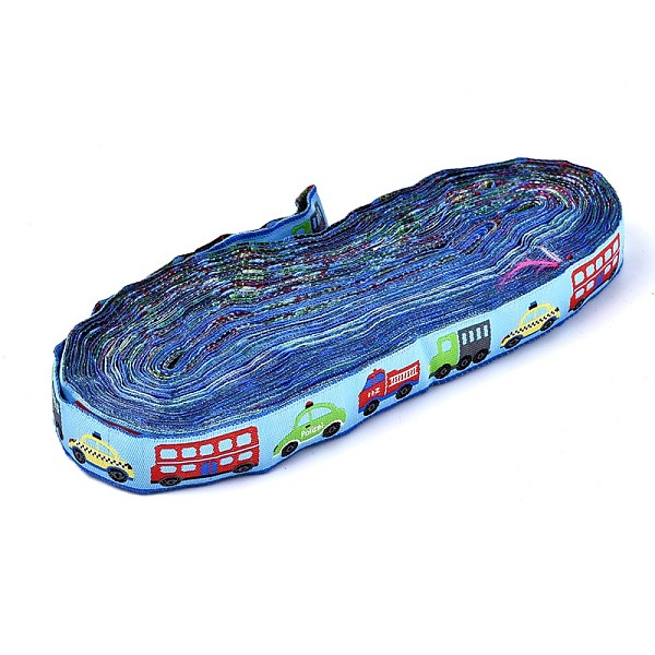 

PandaHall Embroidered Polyester Jacquard Ribbon, Car Pattern, for DIY Child Clothing, Shoes, Hats Accessories and Birthday Gift Wrapping...