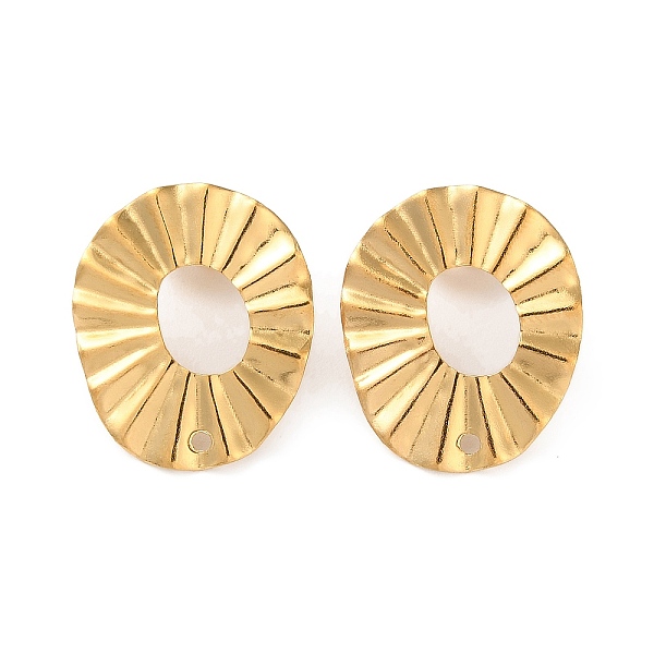 

PandaHall 304 Stainless Steel Stud Earring Findings, Donut with Hole, Golden, 21.5x18mm, Hole: 1.5mm, Pin: 0.8mm 304 Stainless Steel Donut