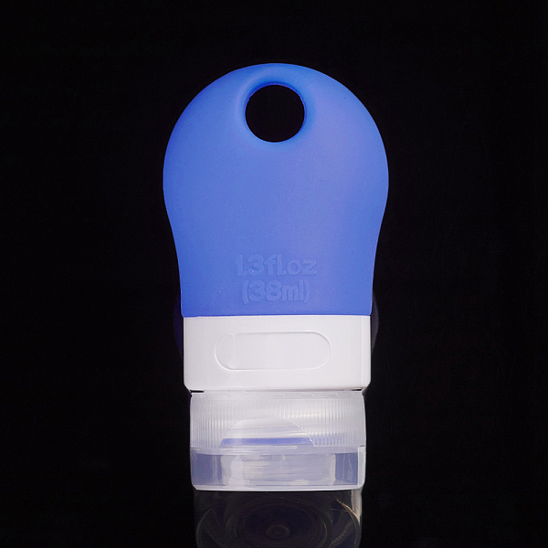 PandaHall Portable Silicone Travel Bottles, Empty Sanitizer Bottles Container, Refillable Leak Proof Cosmetic Bottles, Cornflower Blue...