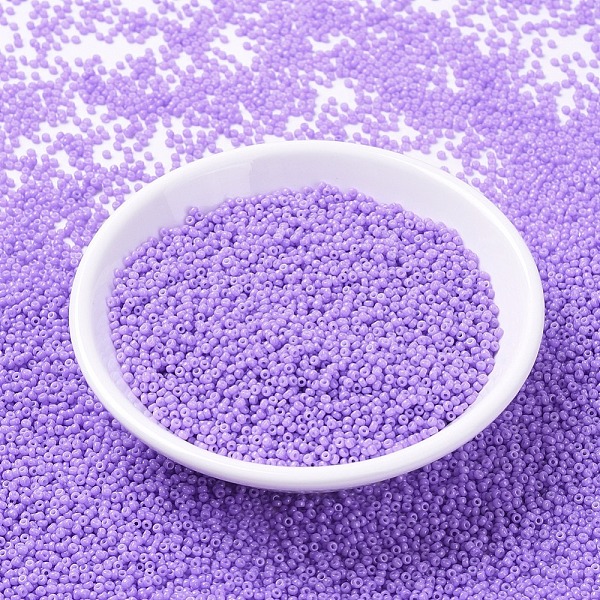 

PandaHall MIYUKI Round Rocailles Beads, Japanese Seed Beads, 11/0, (RR4488) Duracoat Dyed Opaque Columbine, 2x1.3mm, Hole: 0.8mm, about..., Purple
