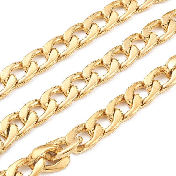 Vacuum Plating 304 Stainless Steel Cuban Link Chains
