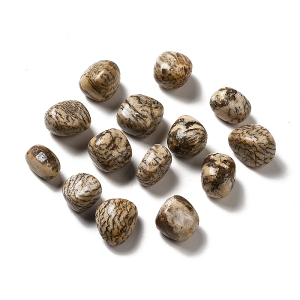 

PandaHall Natural Feldspar Beads, Tumbled Stone, Vase Filler Gems, No Hole/Undrilled, Nuggets, 17~30x15~27x8~22mm Feldspar Nuggets