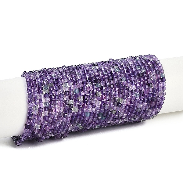 Natural Purple Fluorite Beads Strands
