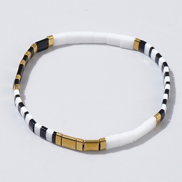 Stretch-Armbänder aus Glasperlen im Bohème-Stil für Damen und Herren
