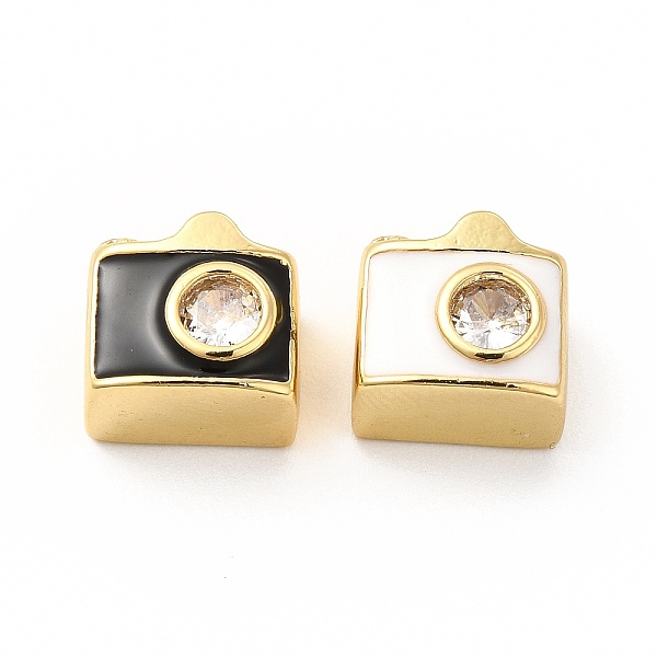 

PandaHall Brass Micro Pave Cubic Zirconia Beads, with Enamel, Cadmium Free & Lead Free, Real 18K Gold Plated, Camera, Mixed Color..., Multicolor