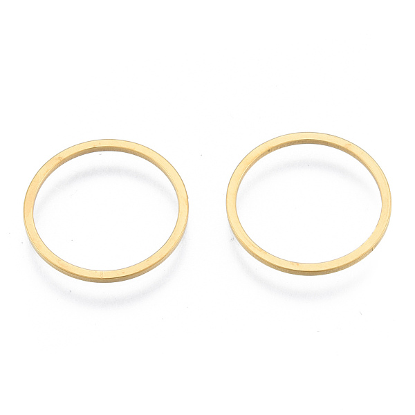 

PandaHall 201 Stainless Steel Linking Rings, Round Ring, Golden, 16x1mm, Inner Diameter: 14.5mm 201 Stainless Steel Ring