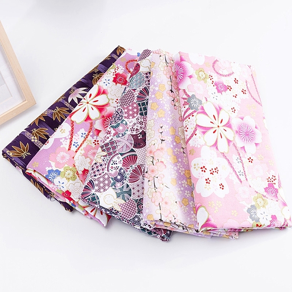 

PandaHall Printed Cotton Fabric, for Patchwork, Sewing Tissue to Patchwork, Quilting, with Japanese Zephyr Style Pattern, Sakura Pattern...