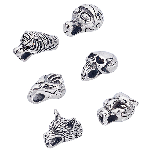

PandaHall Unicraftale 6Pcs 6 Style 304 Stainless Steel Cord Ends, For Leather Cord Bracelets Making, Mixed Color, 1pc/style 304 Stainless...