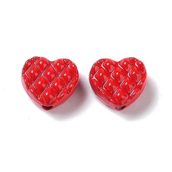 

PandaHall Spray Painted Alloy Beads, Heart, Red, 8.5x10x5mm, Hole: 1.8mm Alloy Heart Red