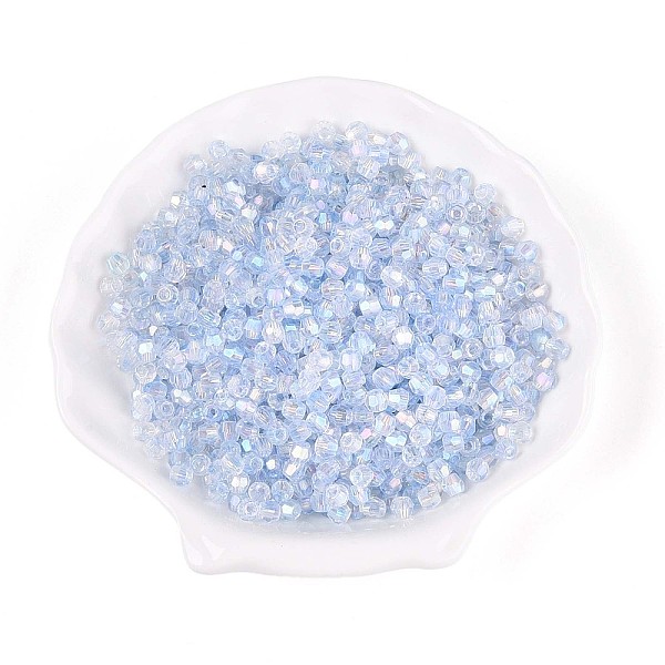 Transparent Spray Painted Glass Beads