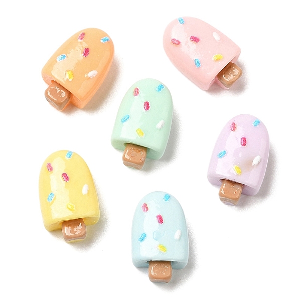 

PandaHall Cartoon Opaque Reisn Cabochons, for Jewelry Making, Mixed Color, Ice Cream, 13x8x6mm Resin Ice Cream Multicolor