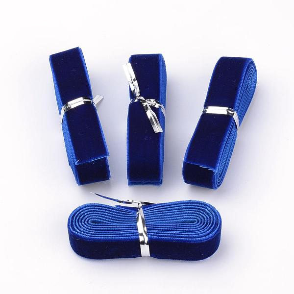 

PandaHall 5/8 inch Single Face Velvet Ribbon, Dark Blue, 5/8 inch(16mm), about 1.094yards/bundle(1m/bundle) Velvet None Blue