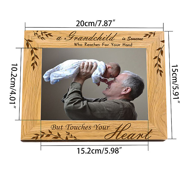 

PandaHall Natural Wood Photo Frames, for Tabletop Display Photo Frame, Rectangle with Word, Black, 150x200mm Wood Word Black