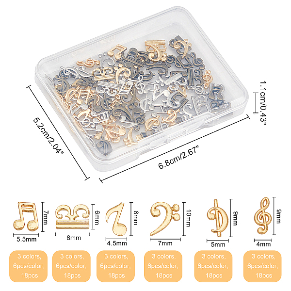 

PandaHall Olycraft Alloy Cabochons, Musical Note, For UV Resin Filler, Epoxy Resin Jewelry Making, Antique Bronze, 108pcs/box Alloy Musical...