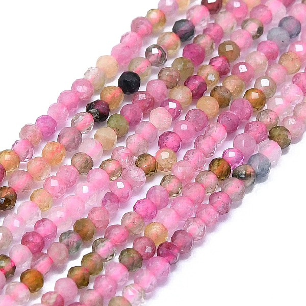 

PandaHall Natural Tourmaline Beads Strands, Faceted, Rondelle, 2~2.5x2mm, Hole: 0.5mm, about 223~226pcs/strand, 14.96~15.16 inch(38~38.5cm)...